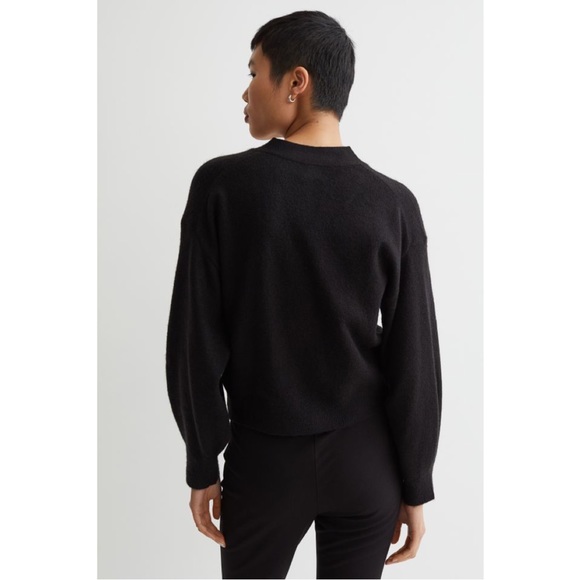 Black V-Neck Cardigan - Picture 6 of 9